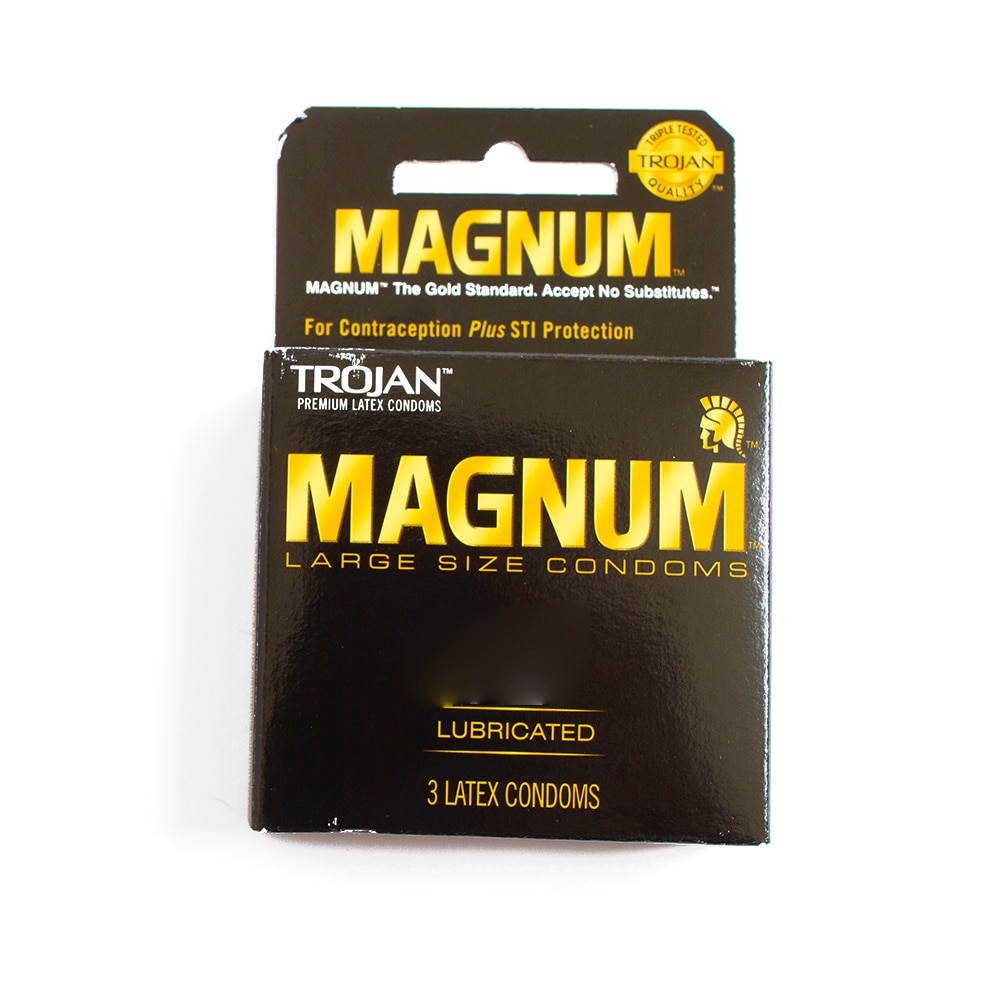 Trojan, Condom, Magnum, Lubricated, 3 count